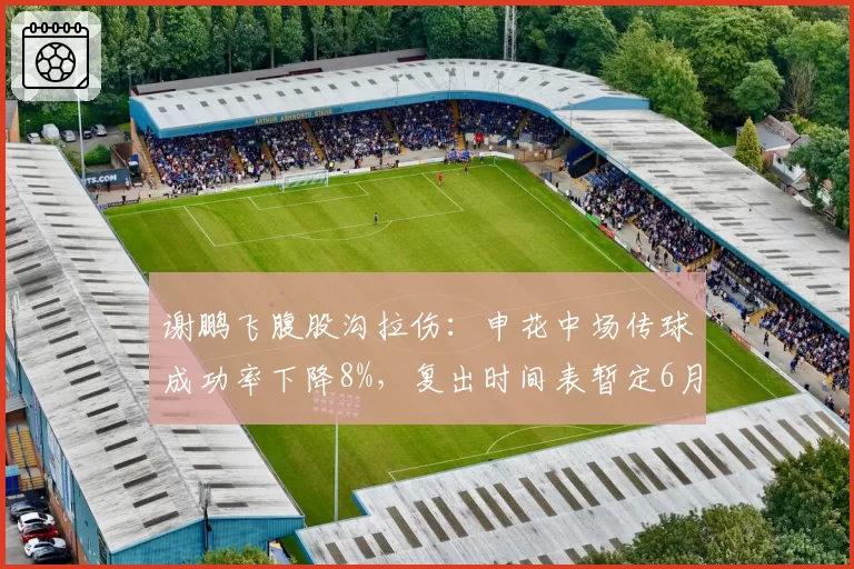 谢鹏飞腹股沟拉伤：申花中场传球成功率下降8%，复出时间表暂定6月中旬